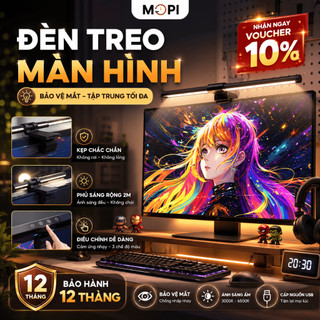 Đèn treo màn hình máy tính, điều khiển từ xa, không dây, đèn bàn làm việc Mopi Light P3E, không nhấp nháy RA>80