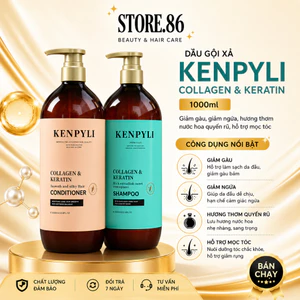 Dầu Gội Xả Kenpyli 1000ML Giảm Gàu Ngứa, Hương Thơm Nước Hoa Quyến Rũ, Hỗ Trợ Mọc Tóc