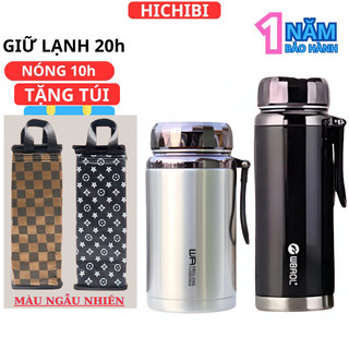 [TẶNG TÚI VẢI] Bình giữ nhiệt inox 304 HiLOGI, bình nước giữ nhiệt 1000ml,1500ml giữ nóng lạnh cao cấp