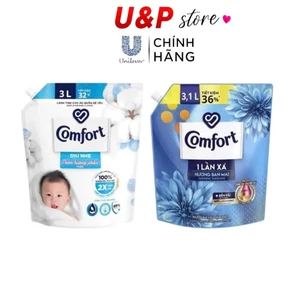 NƯỚC XẢ VẢI COMFORT DỊU NHẸ THƠM HƯƠNG PHẤN TÚI 3L LÀNH TÍNH CHO ÁO QUẦN BÉ YÊU