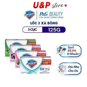 COMBO 3 Cục Xà Bông Cục Safeguard Diệt Khuẩn(115g/1 cục)