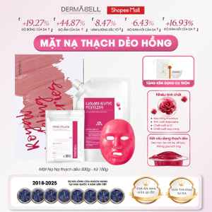 Mặt Nạ Thạch Dẻo Hoa Hồng DERMABELL Modeling Mask Dưỡng Trắng, Cấp Ẩm, Da Căng Bóng Cho Spa