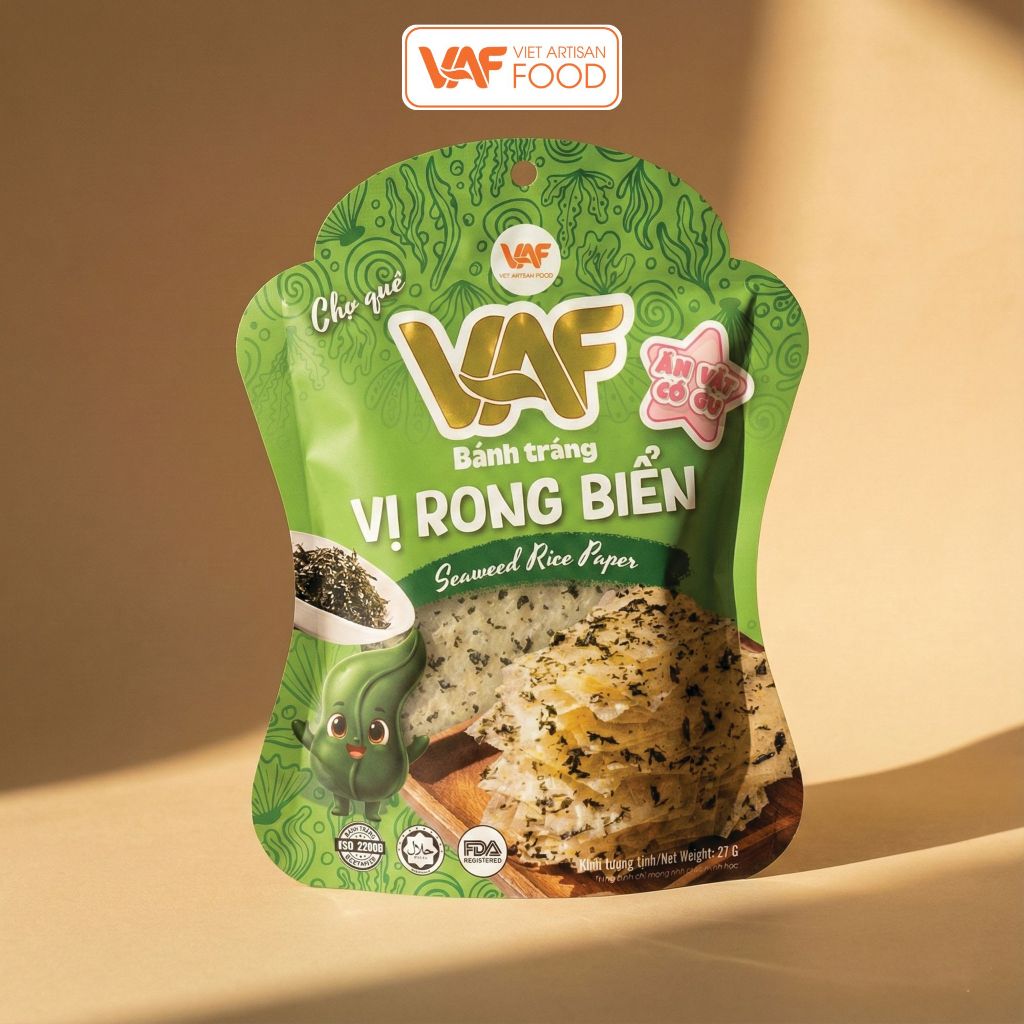 Bánh Tráng Bơ Tỏi VAF - Bản Sắc Việt Gói 27gr
