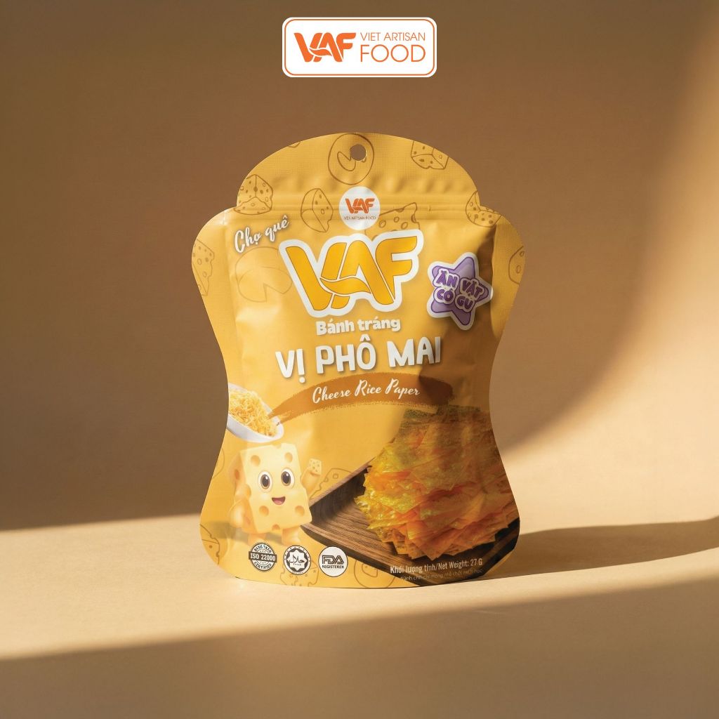 Bánh Tráng Bơ Tỏi VAF - Bản Sắc Việt Gói 27gr