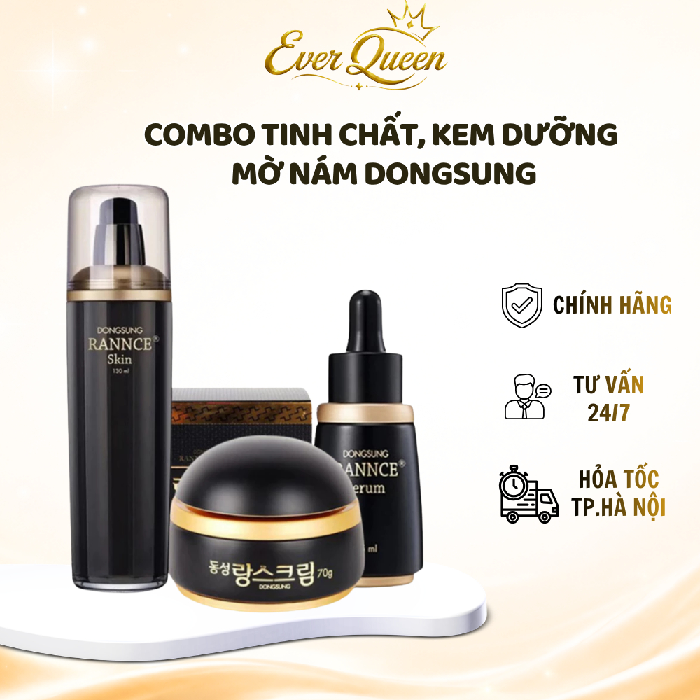 Combo Tinh chất, Kem Dưỡng DONGSUNG Mờ Nám, Sáng Da  - Ever Queen