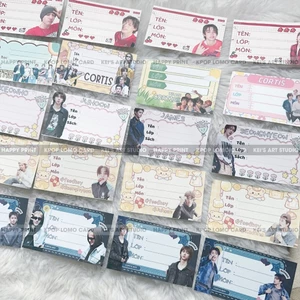 Set 10 cái nhãn vở C.O.R.T.I.S: Keonho, Seonghyeon, Juhoon, James, Martin - mua nhiều giảm giá