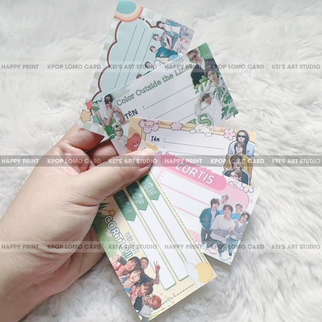 Set 10 cái nhãn vở C.O.R.T.I.S: Keonho, Seonghyeon, Juhoon, James, Martin - mua nhiều giảm giá