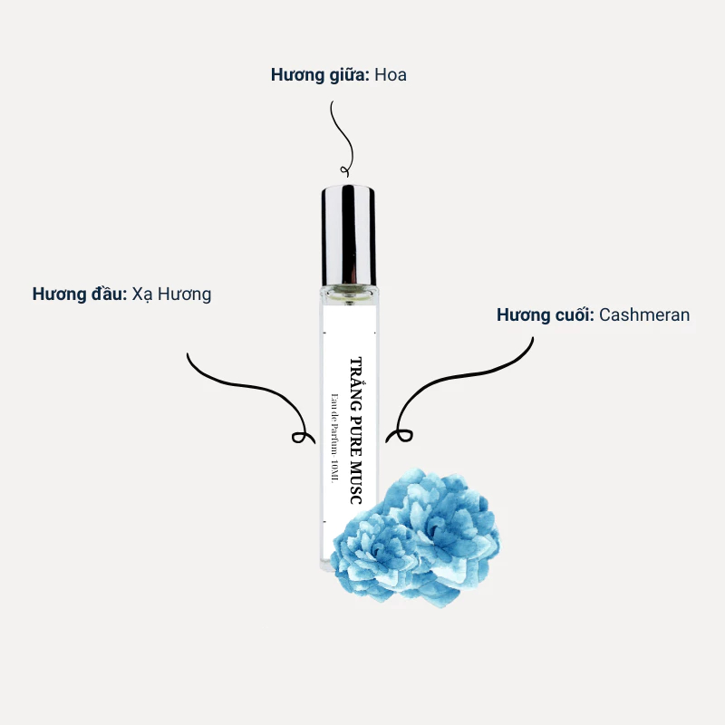 Nước hoa Trắng Pure Musc - Nước hoa Nữ hương Quyến rũ, thanh lịch, nữ tính