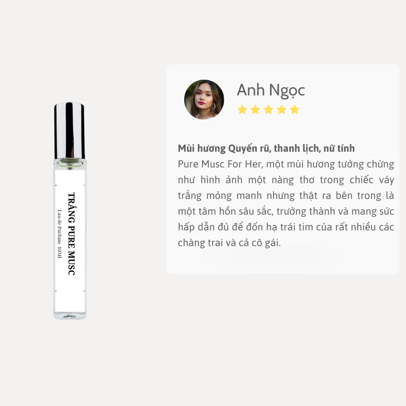 Nước hoa Trắng Pure Musc - Nước hoa Nữ hương Quyến rũ, thanh lịch, nữ tính