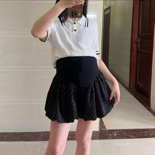 [Nhà Moom] Quần Bí Chấm Bi cho Mẹ Bầu tôn dáng, có dây chỉnh bụng