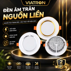 Đèn Led Âm Trần Đế Đúc (Nguồn Liền) 7W 9W Phi 90 | Đèn Âm Trần Downlight | Ánh Sáng 3 Màu | BH 2 Năm