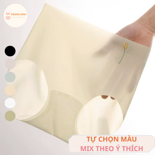 Quần Lót Nữ Su Tuylip Họa Tiết In Hình Hoa Tuylip Nhỏ Tàng Hình Không Đường May Siêu Mỏng Nhẹ STL
