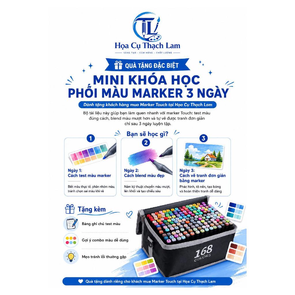 Khóa học nhà họa cụ thạch lam giảnh cho marker touch