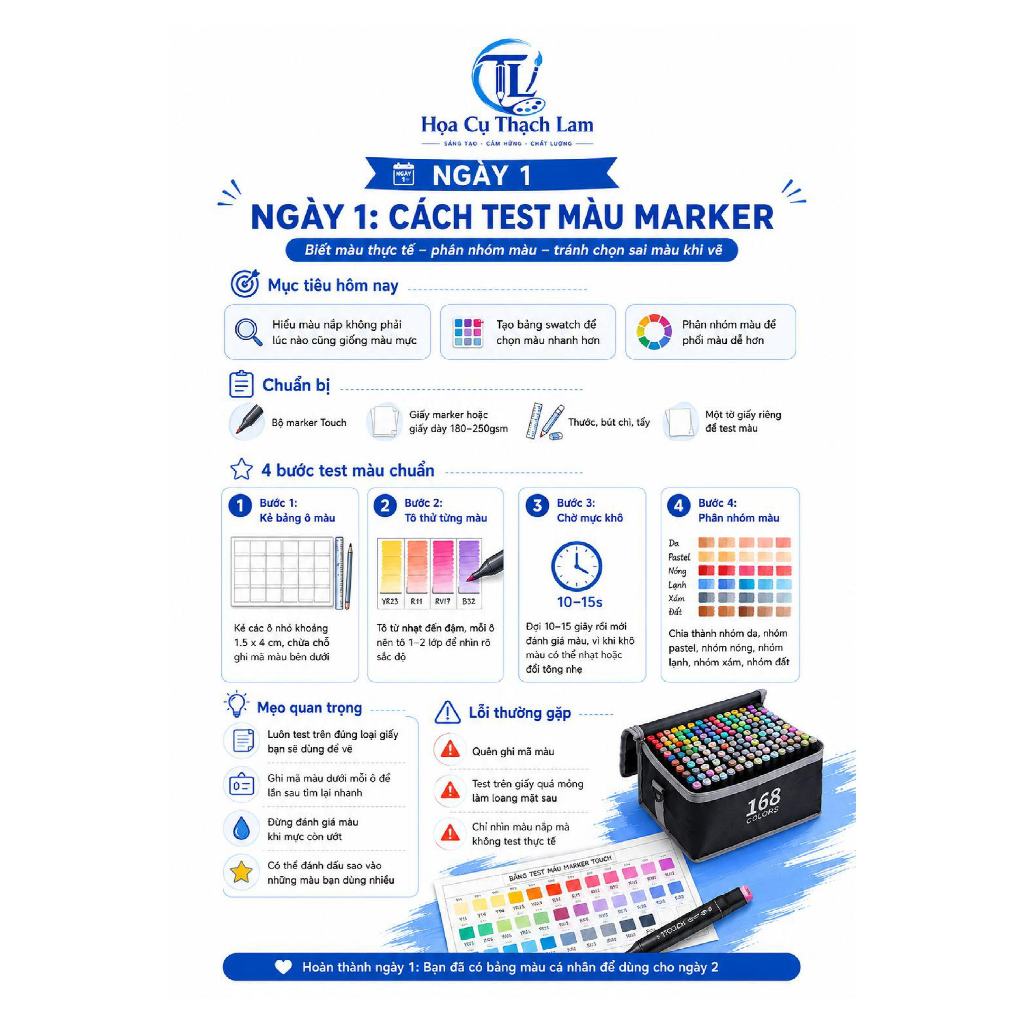 Khóa học nhà họa cụ thạch lam giảnh cho marker touch