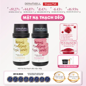 Combo Mặt Nạ Thạch Dẻo DERMABELL Hoa Hồng/ Vàng 24K – Dưỡng Ẩm, Trẻ Hóa Da 150g