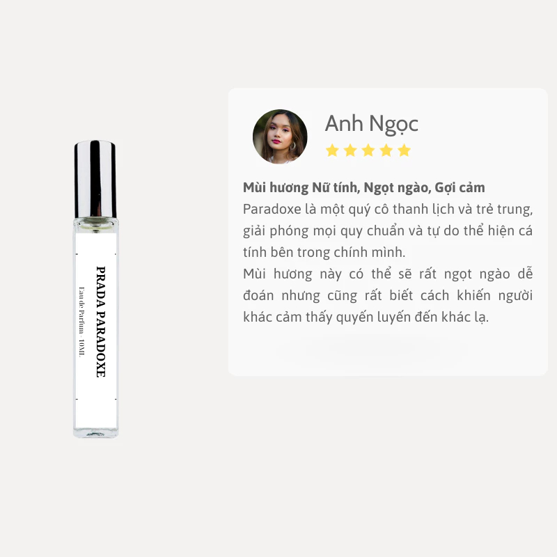 Nước hoa nữ Paradoxe EDP hương hoa cỏ Nữ tính, Ngọt ngào, Gợi cảm