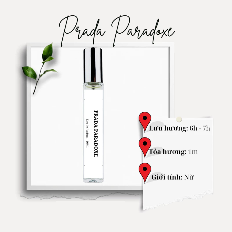 Nước hoa nữ Paradoxe EDP hương hoa cỏ Nữ tính, Ngọt ngào, Gợi cảm