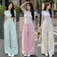 Quần Ống Suông Vải Đũi Linen tơ mềm Mát, Quần Cạp Chun Có Lót Trong Phong Cách Hàn Quốc Hàng Cao Cấp L1 [MYN005]