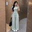 Quần Ống Suông Vải Đũi Linen tơ mềm Mát, Quần Cạp Chun Có Lót Trong Phong Cách Hàn Quốc Hàng Cao Cấp L1 [MYN005]