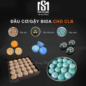 Đầu Cơ Bida Cho CLB- Đầu Tẩy Bida làm từ Da Bò 8 lớp- Da Trâu- Nicest Bision MR SUNG VIỆT NAM