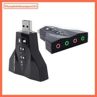 USB Sound Card 2.0 3D – Dùng Cho Máy Tính PC, Laptop Giúp Kết Nối Micro, Tai Nghe, Loa, Karaoke,...
