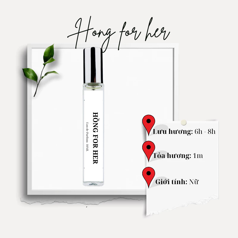 Nước hoa Nari Hồng For Her | Nước hoa nữ 10ml phong cách Tiểu thư, Quyến rũ, Kiêu kỳ