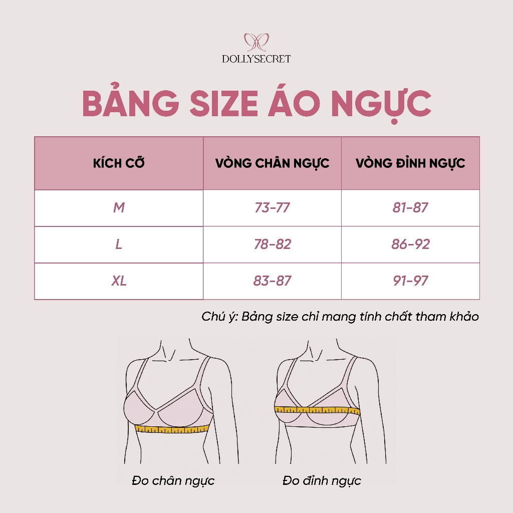 Áo Lót Không Gọng Nâng Size Premium 2 in 1 Áo Ngực Nữ Độn Tự Nhiên DOLLY SECRET A62