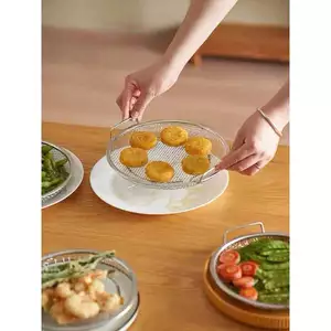 Khay Ráo Dầu Inox 20 cm Cao Cấp Bộ Khay Và Vỉ Lưới Chiên Rán Giòn Ngon Hạn Chế Dầu Mỡ