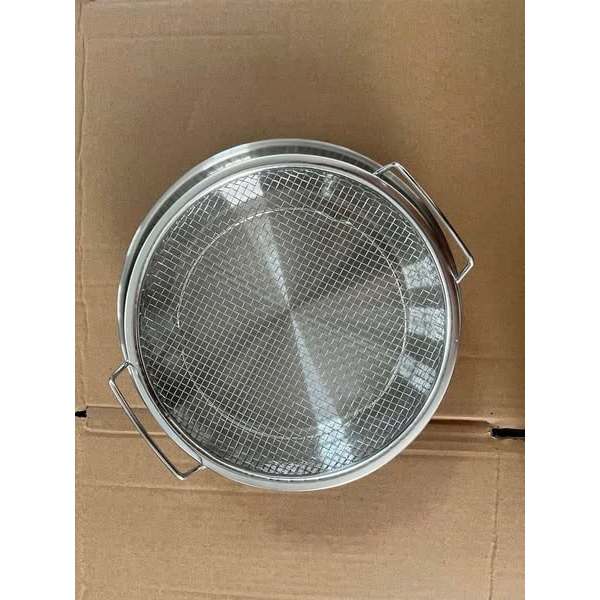 ( Inox 304) Khay Ráo Dầu Inox 20 cm Cao Cấp Bộ Khay Và Vỉ Lưới Chiên Rán Giòn Ngon Hạn Chế Dầu Mỡ