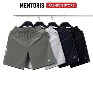 Quần Short Nam Mentoris Vải Gió Công Nghệ Dry Tech Cao Cấp Nhanh Khô, Vận Động Thoải Mái MSR2604