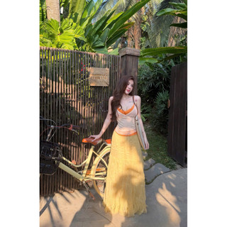 •𝙆𝙞𝙣𝙜𝙨𝙝𝙤𝙥𝙗𝙚𝙖𝙪𝙩𝙮•Áo Bra Ren Mix Váy Nhăn QC