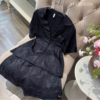 •𝙆𝙞𝙣𝙜𝙨𝙝𝙤𝙥𝙗𝙚𝙖𝙪𝙩𝙮•Set Pijama Lụa Gấm Phối Ren QC