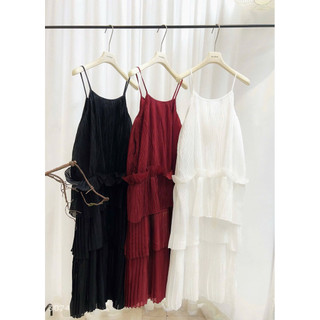 •𝙆𝙞𝙣𝙜𝙨𝙝𝙤𝙥𝙗𝙚𝙖𝙪𝙩𝙮•Váy Maxi Dập Ly Hai Dây L1