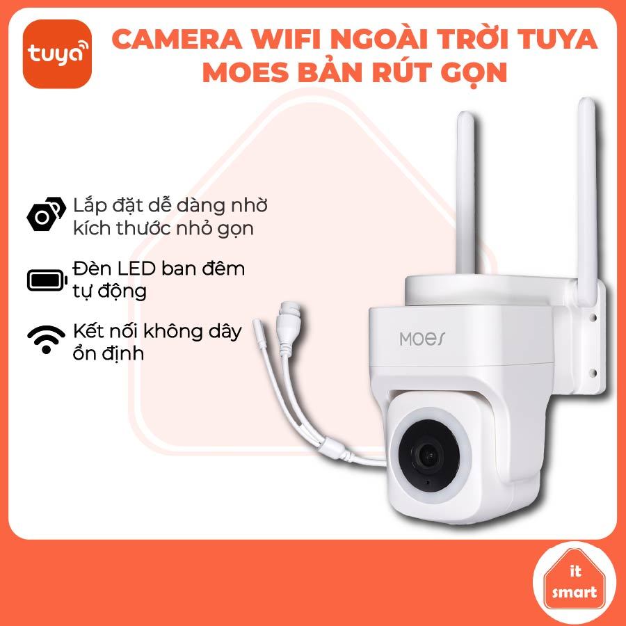 Camera WiFi ngoài trời MOES Tuya 3MP