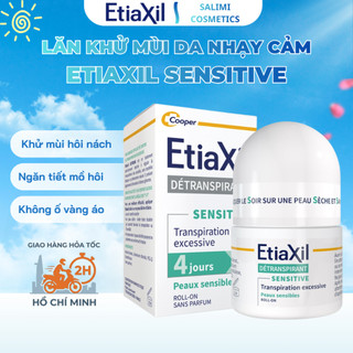 Lăn Khử Mùi Chuyên Sâu Etiaxil Détranspirant Sensitive 15ml - Dành Cho Da Nhạy Cảm, Giảm Tiết Mồ Hôi