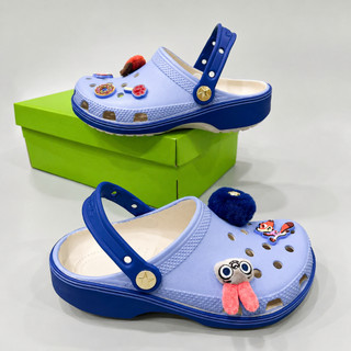 Dép sục hoạt hình zootopia xanh dương unisex nhựa EVA kháng khuẩn, dép zootopia 2 nam nữ quai trơn và quai lông hàng đẹp