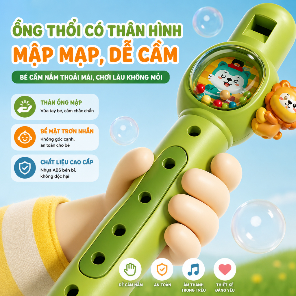 Sáo Âm Nhạc Hoạt Hình Cho Bé, Đồ Chơi Phát Triển Thính Giác, Âm Thanh Trong Trẻo, Chất Liệu ABS An Toàn