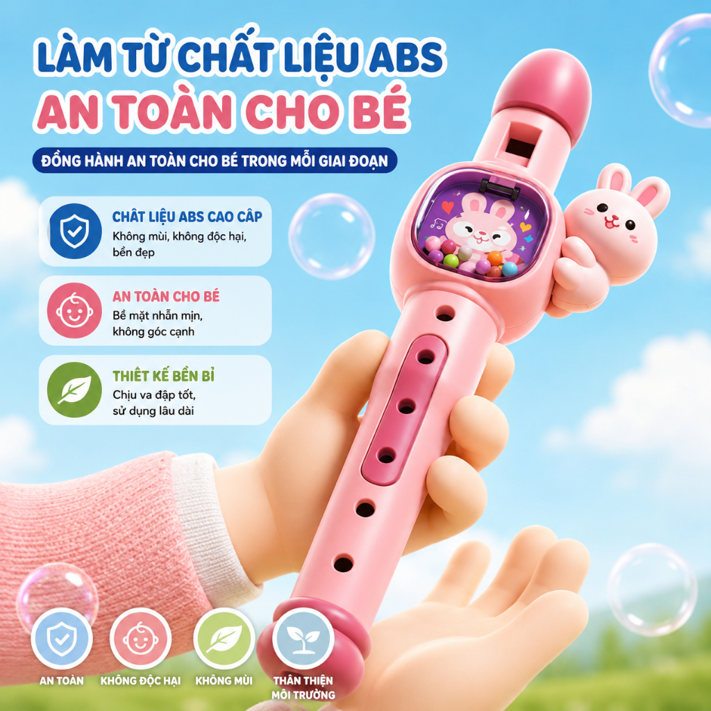 Sáo Âm Nhạc Hoạt Hình Cho Bé, Đồ Chơi Phát Triển Thính Giác, Âm Thanh Trong Trẻo, Chất Liệu ABS An Toàn