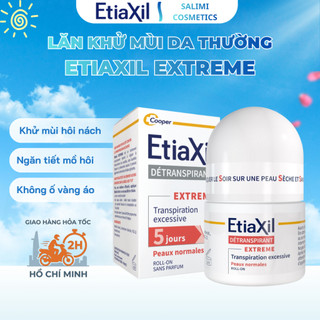 Lăn Khử Mùi Chuyên Sâu Etiaxil Détranspirant Extreme 15ml - Dành Cho Da Khỏe, Giảm Tiết Mồ Hôi