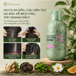Dầu gội thảo dược chống gàu 730ml + 500ml Mặt nạ protein phục hồi tóc hư, giảm gàu dịu da đầu, tóc mềm suôn bền hương
