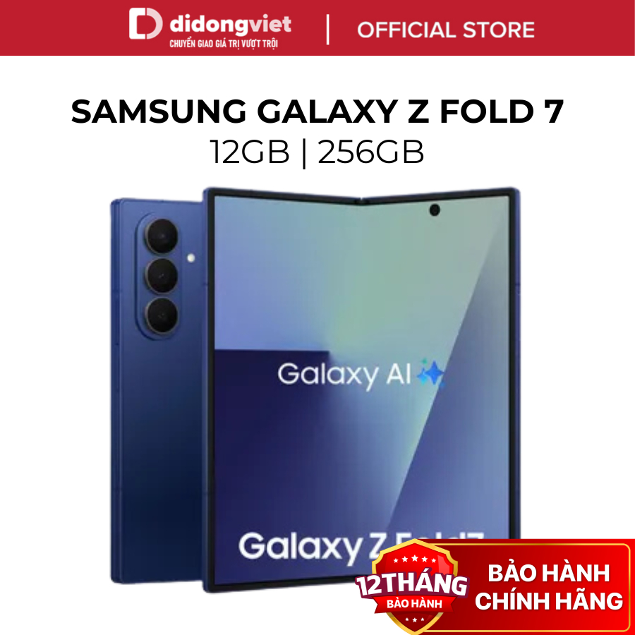 Điện Thoại Samsung Galaxy Z Fold7 5G 12GB | 256GB - Màn hình 8", Pin 4400 mAh - Hàng Chính Hãng