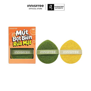 Combo 2 mút bọt biển rửa mặt làm sạch sâu, dịu nhẹ cho mọi loại da INNISFREE