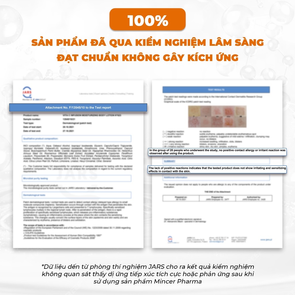 Kem Dưỡng Trắng, Chăm Sóc Da Cháy Nắng Mincer Pharma Vita C Infusion Body Lotion 250ml