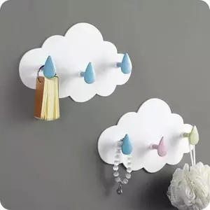 Móc Treo Đồ Dán Tường Hoạ Tiết Đám Mây Và Ngôi Sao Tiện Dụng