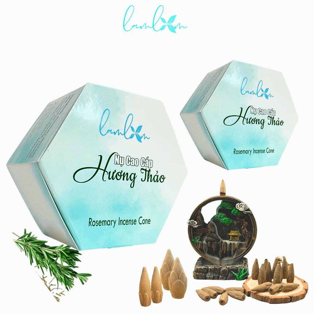 Trầm nụ Rosemary Lam Lam nụ khói ngược tự nhiên từ cây Hương Thảo
