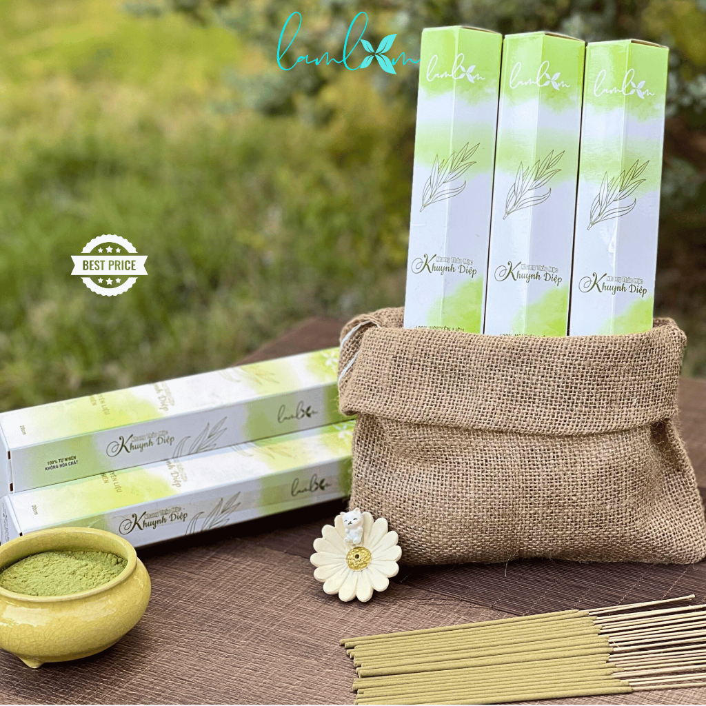 Nhang khuynh diệp Lam Lam nhang thơm lá bạch đàn tự nhiên không hóa chất