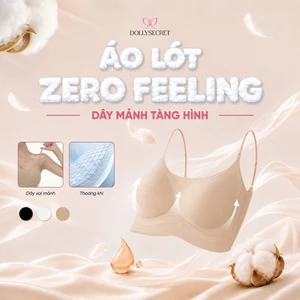 Áo lót mùa hè ZERO FEELING dây mảnh tàng hình DOLLY SECRET Dây Mảnh 0.5mm Không Mắc Cài A60