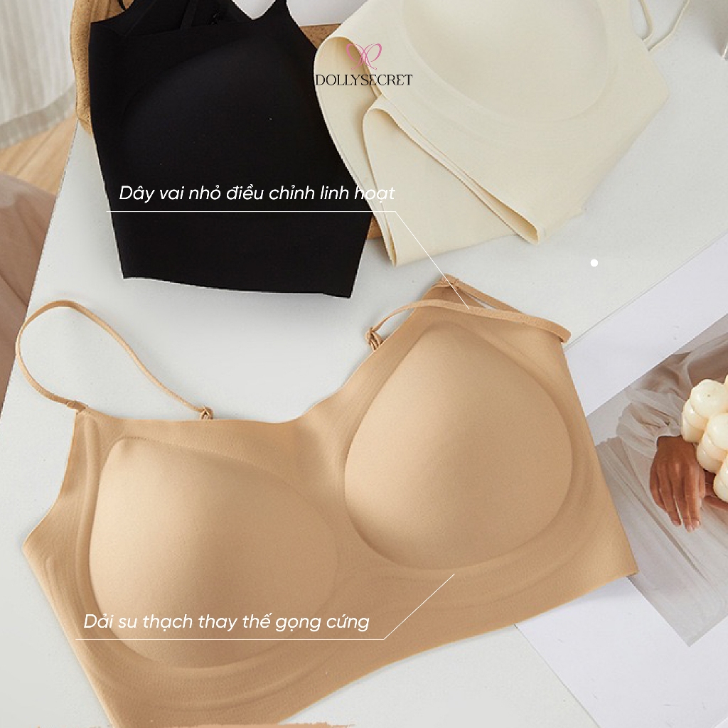 Áo lót mùa hè ZERO FEELING dây mảnh tàng hình DOLLY SECRET Dây Mảnh 0.5mm Không Mắc Cài A60