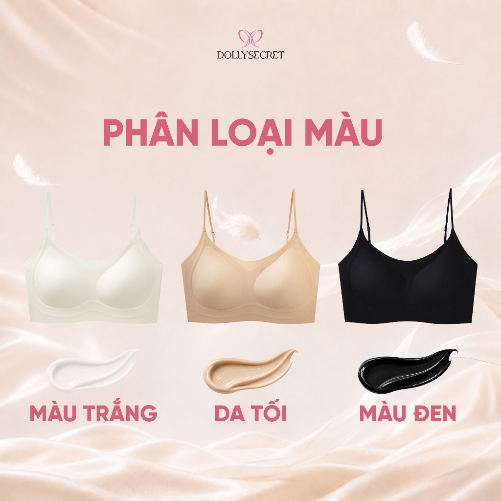 Áo lót mùa hè ZERO FEELING dây mảnh tàng hình DOLLY SECRET Dây Mảnh 0.5mm Không Mắc Cài A60