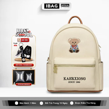 Balo Da Đi Học IBAG Balô Da Thời Trang Nam Nữ Cặp Da Pu Cao Cấp Ba Lô Da Cặp Đi Học Ulzzang Balo Đựng Laptop 14 Inh